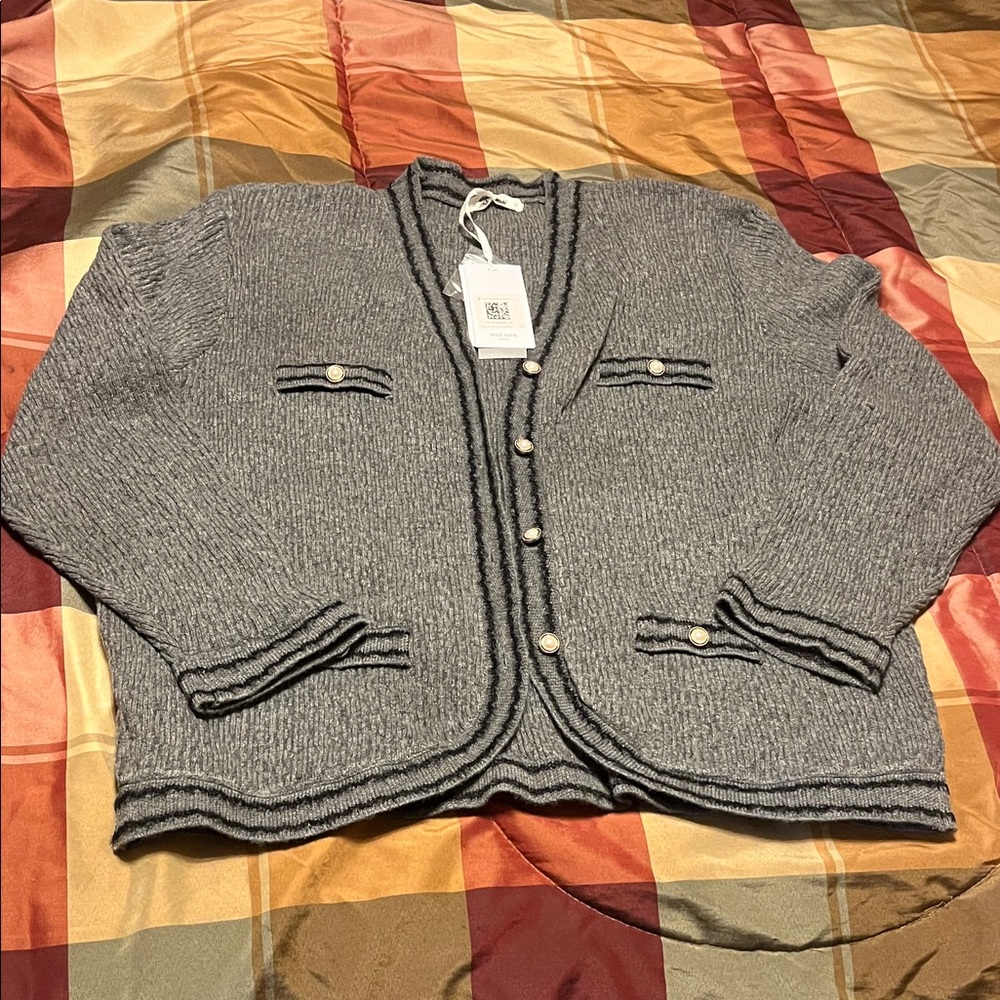 Grace Karin Gray Knit Cardigan